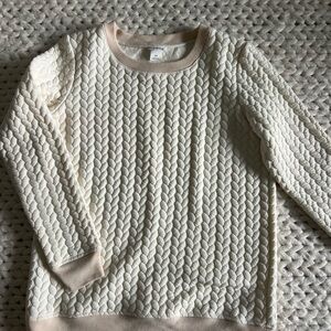 Club Monaco Textured Cream Sweater